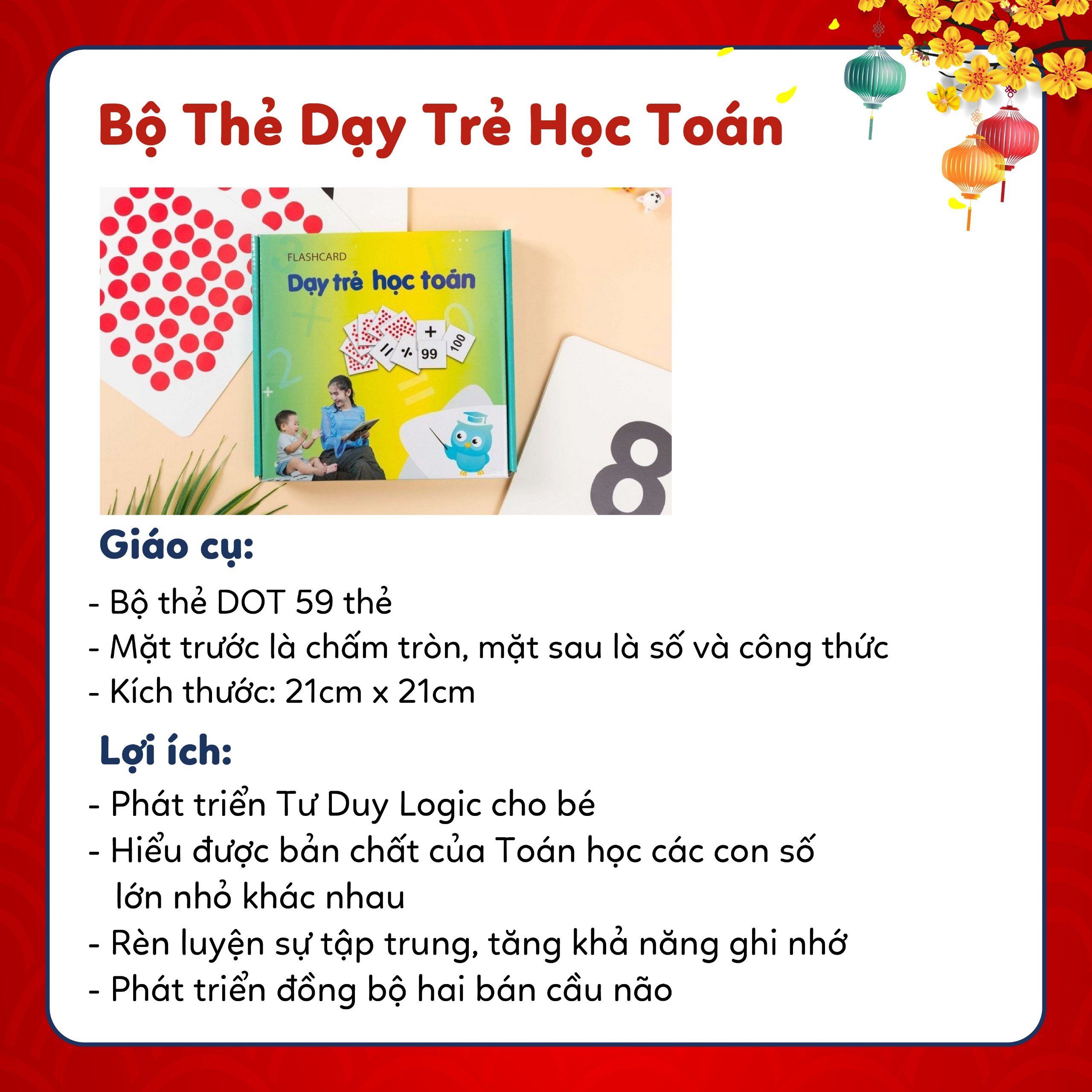 Mô tả Flashcard Dạy Trẻ Học Toán Glenn Doman- Bộ 59 Thẻ Học Thông Minh Phát Triển Tư Duy Logic Cho Trẻ Từ 0-6 Tuổi - 2