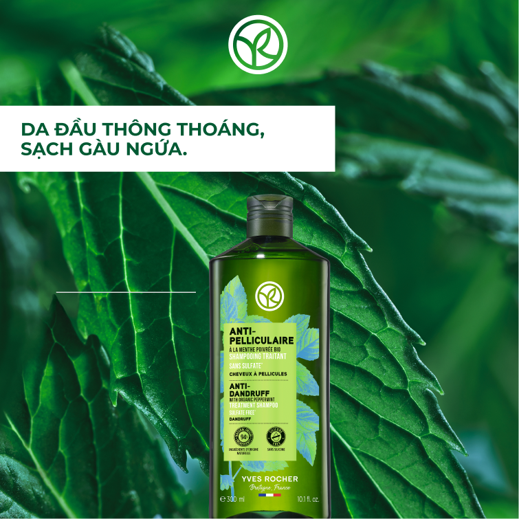 Mô tả Dầu gội ngăn ngừa gàu Yves Rocher Anti-Dandruff Treatment Shampoo 300ml - 1