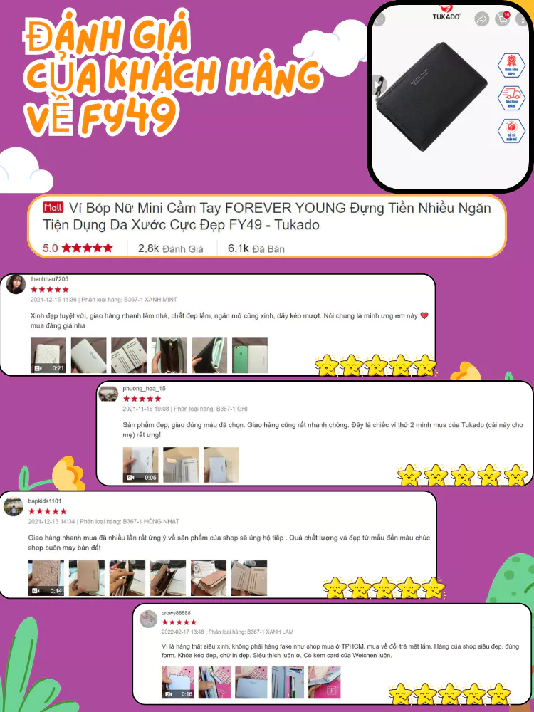 Ví FOREVER YOUNG PFY06 Nhiều Ngăn