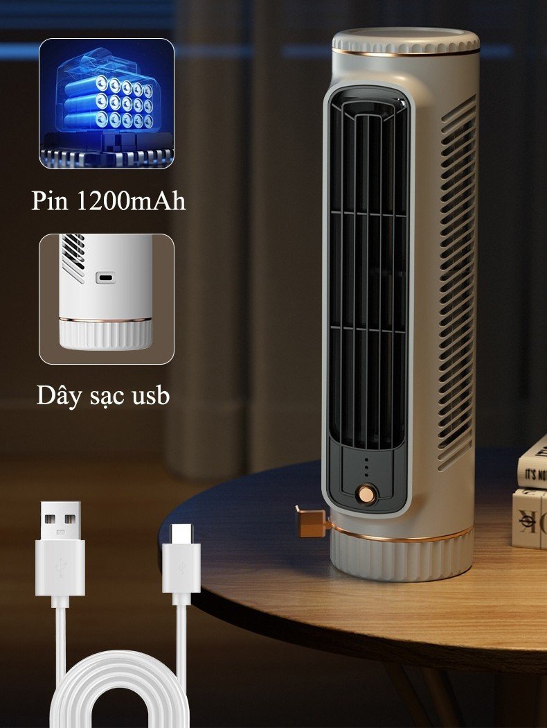 Mô tả Quạt Tháp Điều Hoà Mini Để Bàn Energy Green Lighting QB-E2 - E5 - Dành Cho Dân Văn Phòng - Siêu Mát - 4