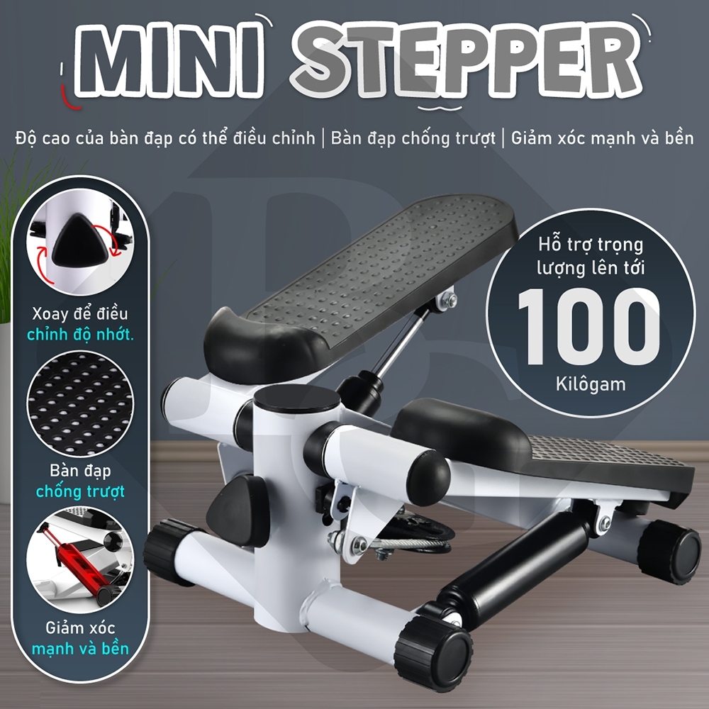 Mô tả BG-(Đọc Kỹ Mô Tả)Máy đạp bước nam nữ dùng tại nhà STEPPER MSP 100- TRẮNG máy đạp bước tại chỗ - 1