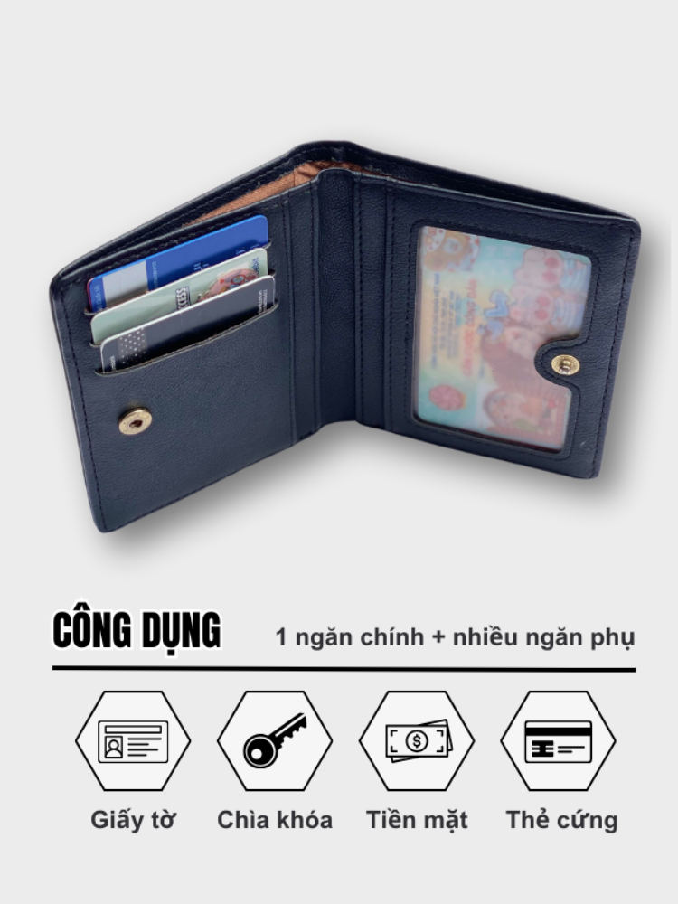 Mô tả Ví Nữ Mini Cầm Tay PERFECT FOR YOU Đựng Tiền Nhỏ Gọn Dáng Vuông Da Cao Cấp Cực Đẹp PFY01 - Tukado - 3
