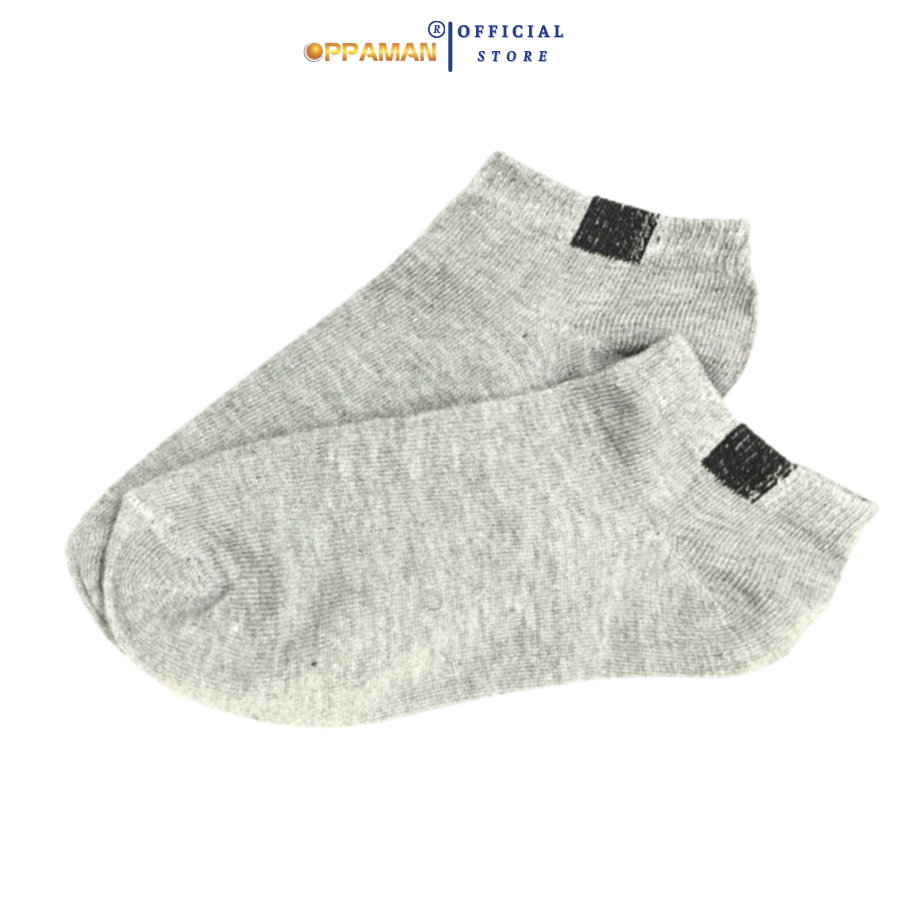 Tất Vớ Nam Cổ Ngắn OPPAMAN OVT6 - Màu Đen Xám Đậm