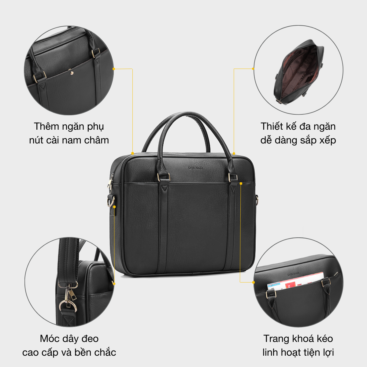 Mô tả Cặp Da Công Sở Sang Trọng Thời Trang DN279 - 2