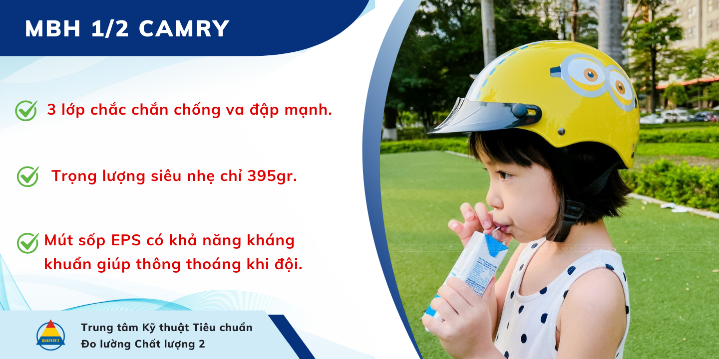 Mô tả Mũ Bảo Hiểm Trẻ Em 1/2 Đầu Không Kính Protec KITTY Họa Tiết Minion Sinh Động, Dễ Thương - 1