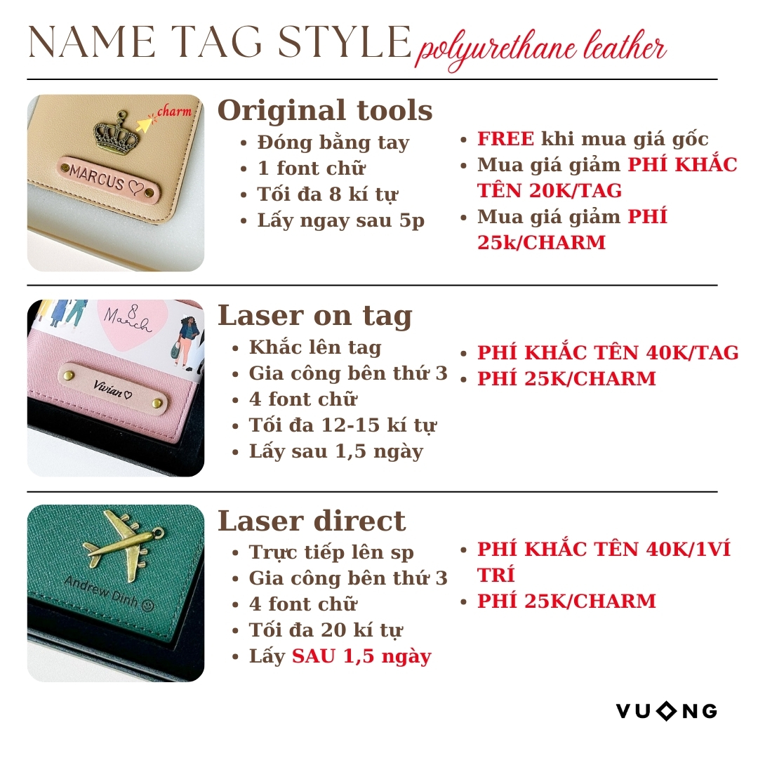 Mô tả Passport cover Vuông Shop®️ da p.u 2 lớp kèm tag hành lý - 1