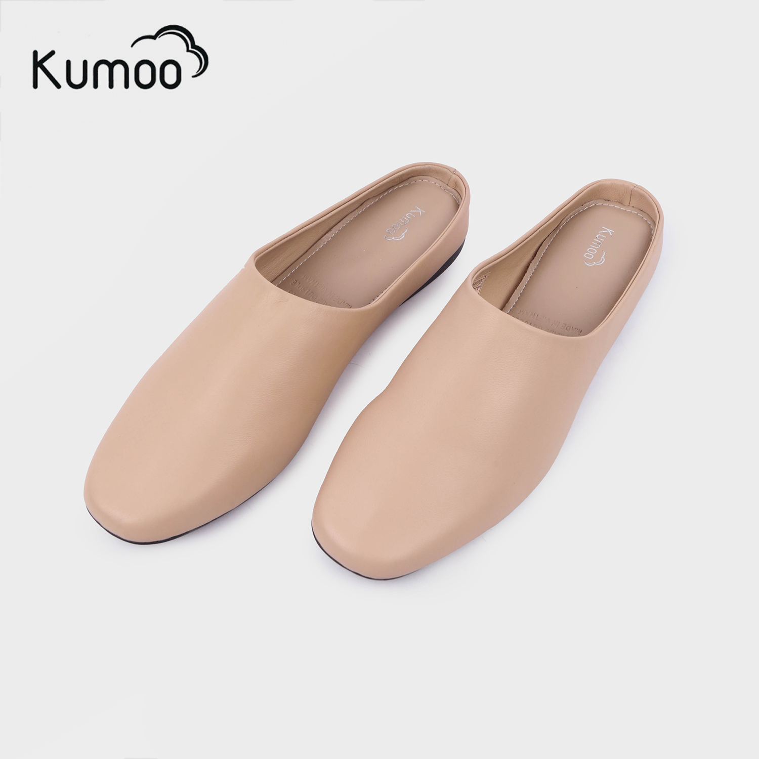 Mô tả Giày Hở Gót Nữ KUMO ML-KUMO-002, Giày Mules Nữ Da Thật Màu Kem Đế Bệt Thoải Mái Sải Bước Mỗi Ngày - 3