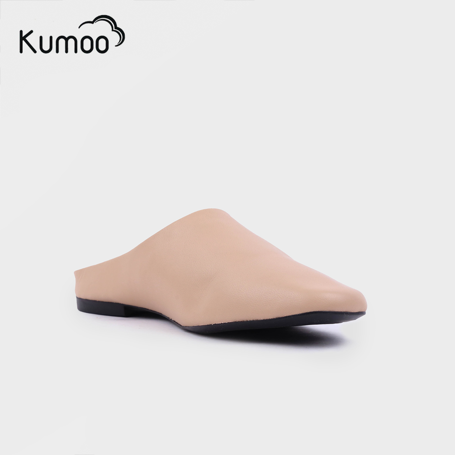 Mô tả Giày Hở Gót Nữ KUMO ML-KUMO-002, Giày Mules Nữ Da Thật Màu Kem Đế Bệt Thoải Mái Sải Bước Mỗi Ngày - 1