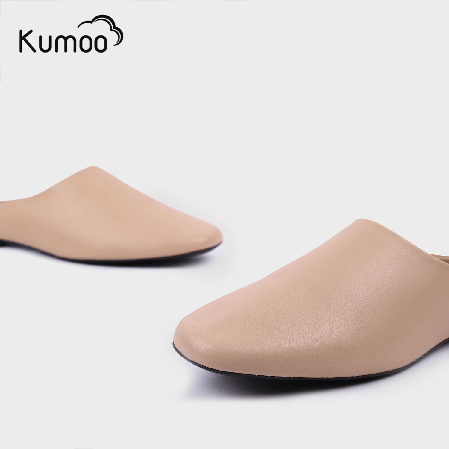 Mô tả Giày Hở Gót Nữ KUMO ML-KUMO-002, Giày Mules Nữ Da Thật Màu Kem Đế Bệt Thoải Mái Sải Bước Mỗi Ngày - 2