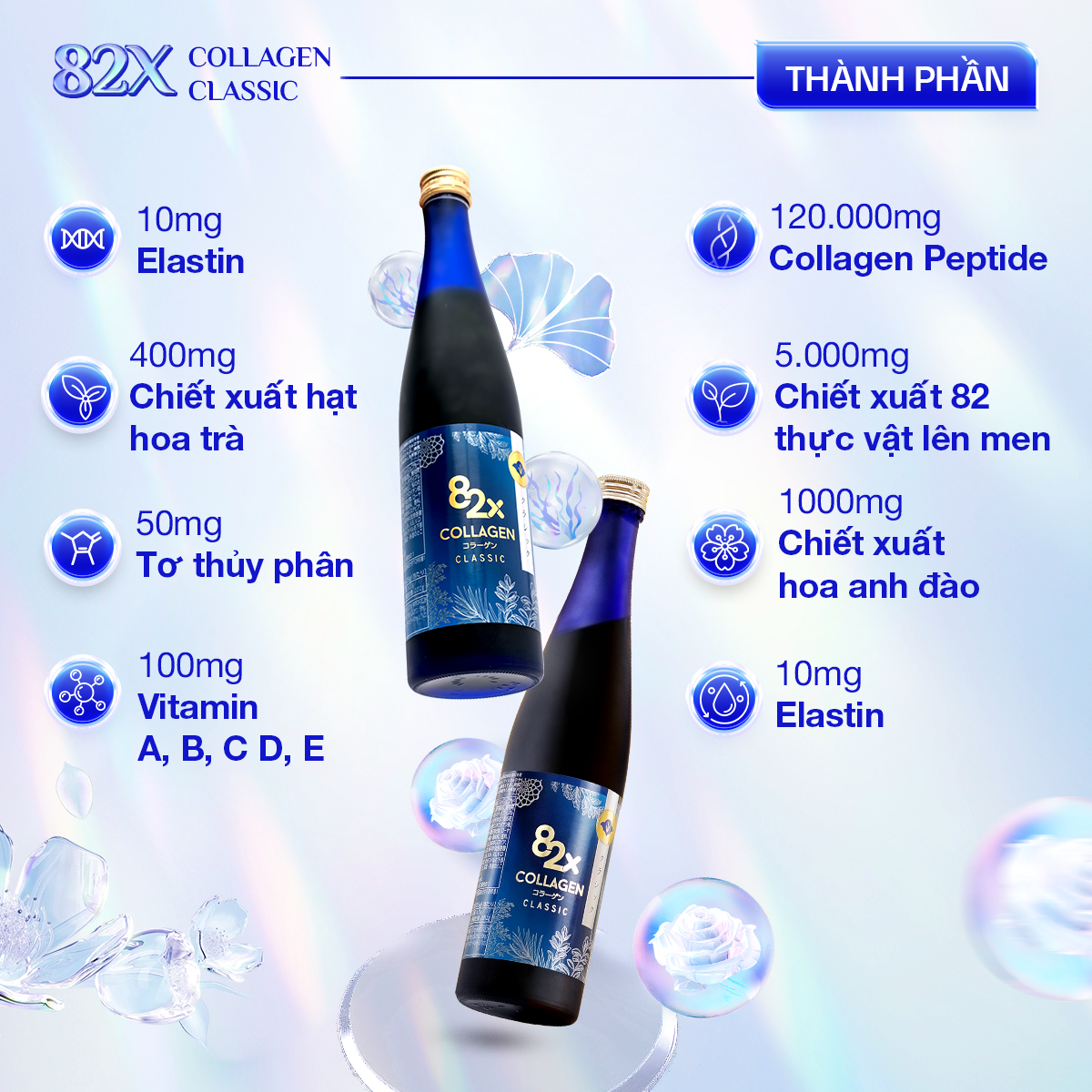 Mô tả Collagen nước 82X CLASSIC COLLAGEN Từ Nhật Bản chai 500ml-Làm Đẹp, Căng Bóng Da, Giữ Cân Gọn Dáng - 2