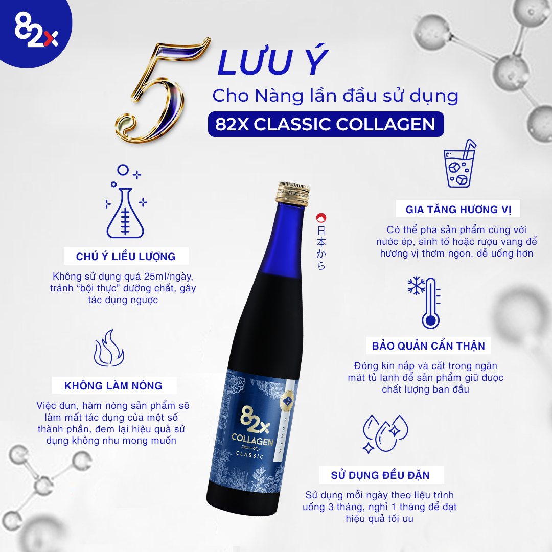 Mô tả Collagen nước 82X CLASSIC COLLAGEN Từ Nhật Bản chai 500ml-Làm Đẹp, Căng Bóng Da, Giữ Cân Gọn Dáng - 5
