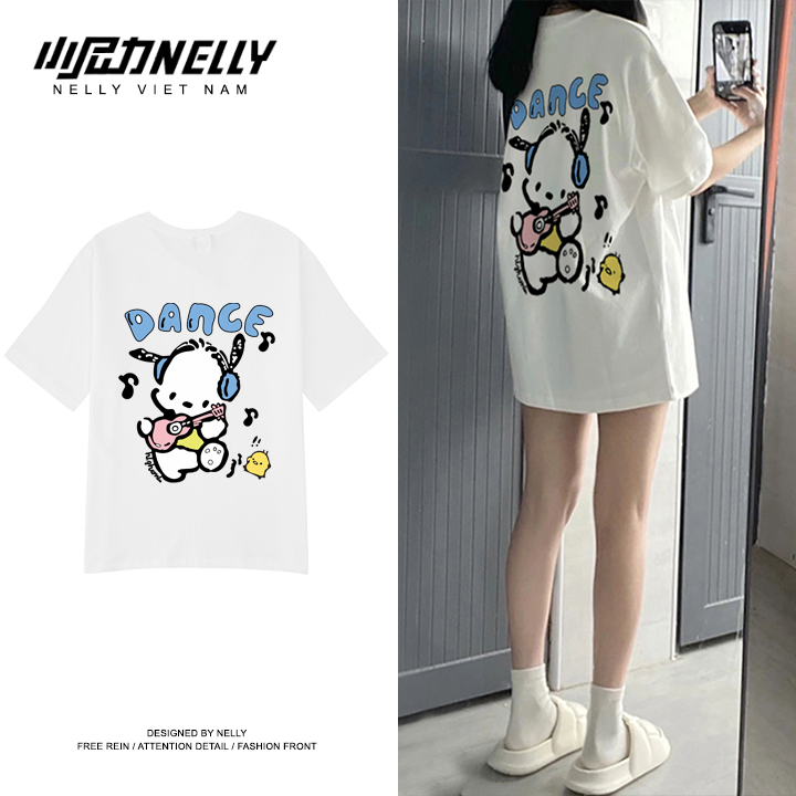 Mô tả Áo thun NELLY Cotton 260gsm Premium - Dance Cute Tay Lỡ Form Rộng Nam Nữ - 1