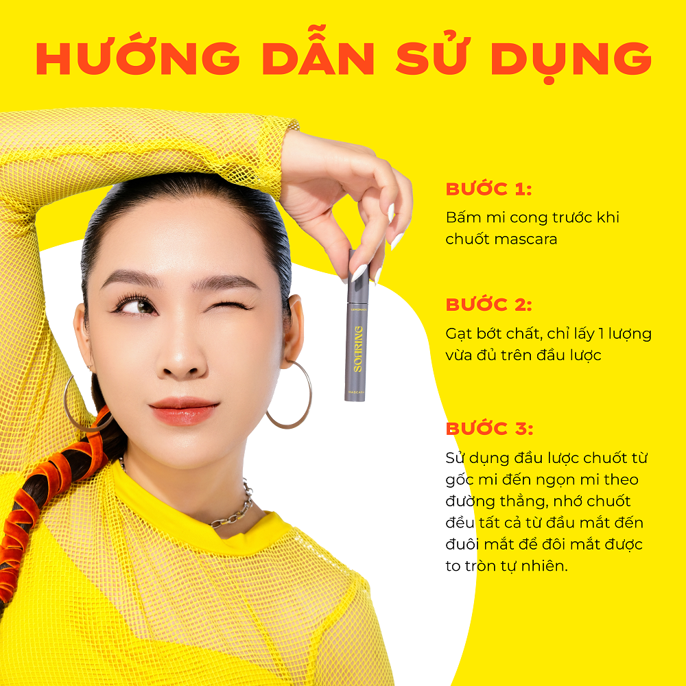 Mô tả Combo LEMONADE Chuốt mi tơi dài lâu trôi SoaringMascara 6ml và Kẹp mi cong lâu Curler 22g - 7