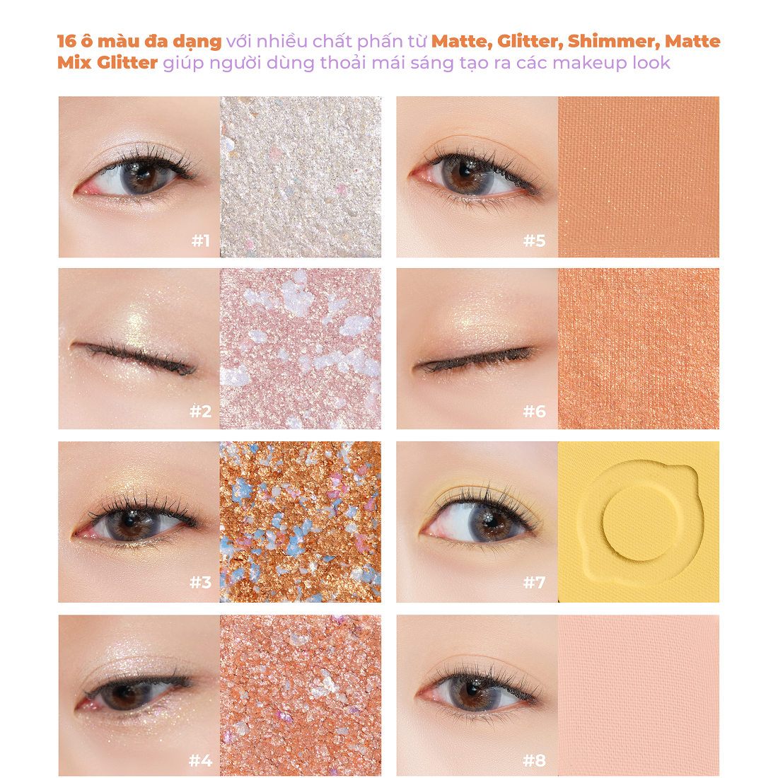 Mô tả Bảng phấn mắt LEMONADE AESTHETIC Eyeshadow Palette Version 2 20.8g - 6