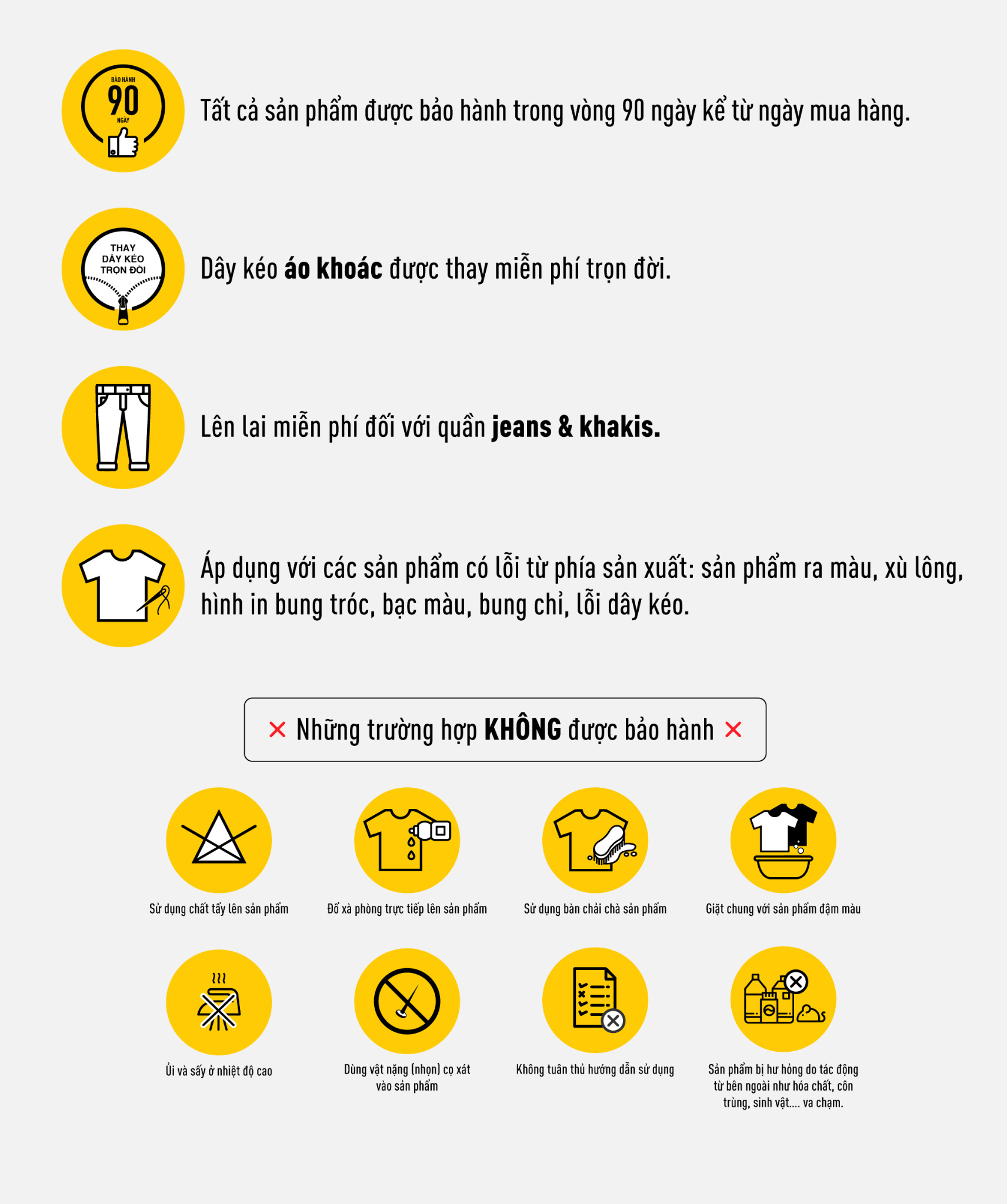 Chính sách bảo hành Couple TX