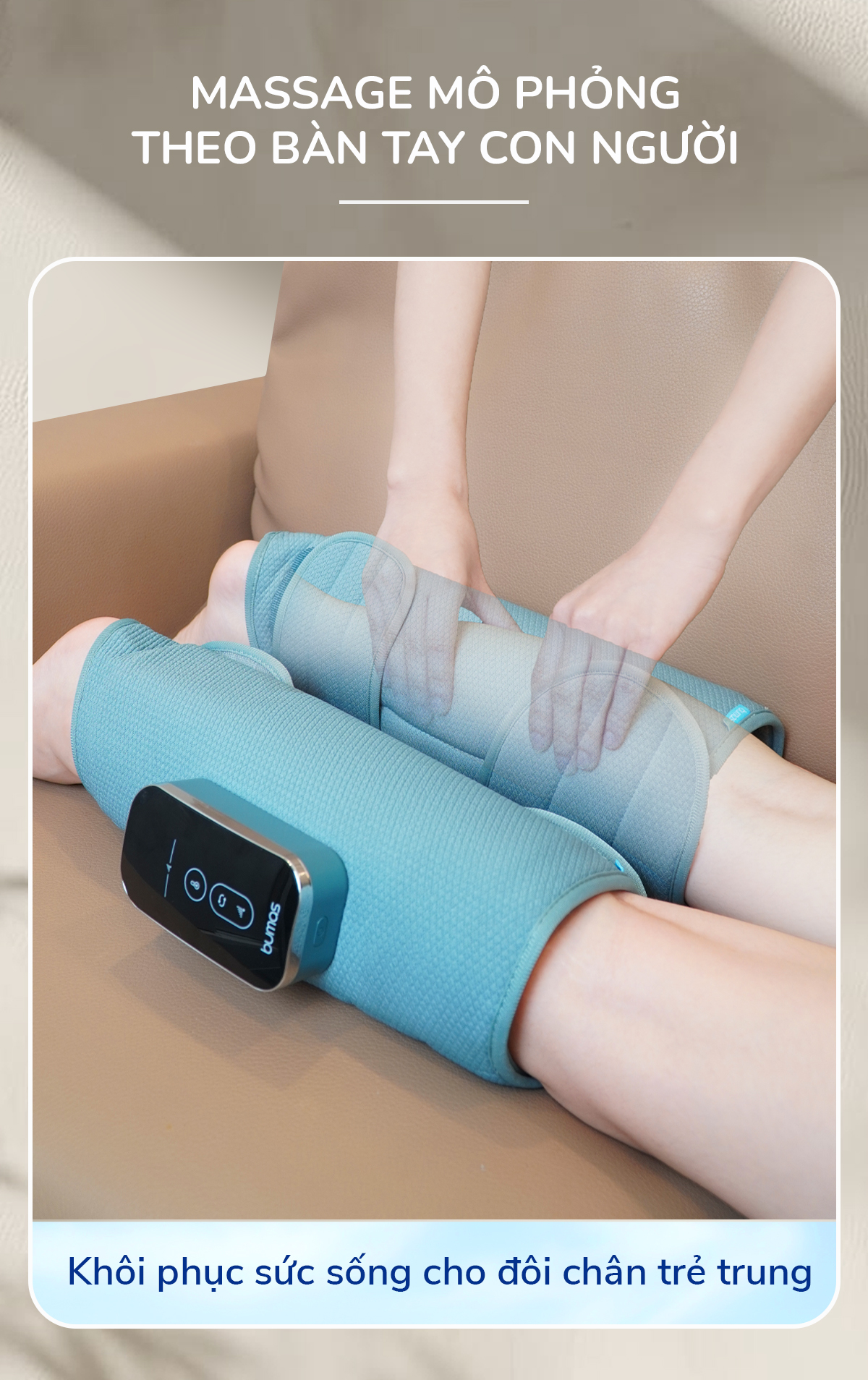 Mô tả Máy Massage Bắp Chân BUMAS M5 - Massage Kết Hợp Chườm Nóng Bấm Huyệt Giải Tỏa Đau Nhức Vùng Bắp Chân - 4