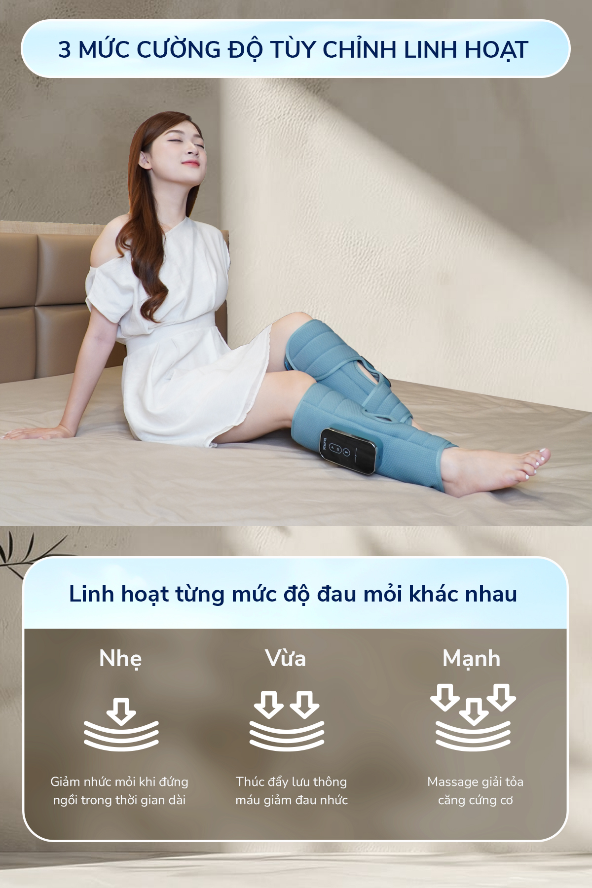 Mô tả Máy Massage Bắp Chân BUMAS M5 - Massage Kết Hợp Chườm Nóng Bấm Huyệt Giải Tỏa Đau Nhức Vùng Bắp Chân - 9