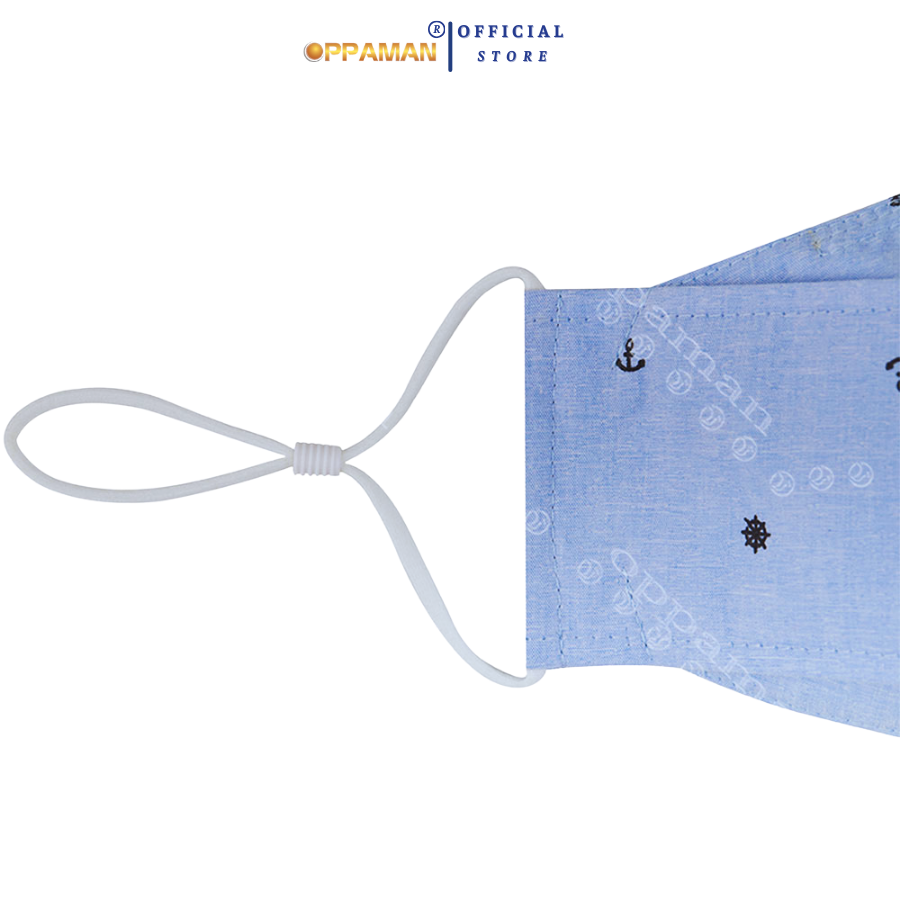 Mô tả Khẩu trang vải nam cao cấp cotton hàn quốc cao cấp chống tia uv đẹp nam mỏ neo xịn OKT2 OPPAMAN - 3