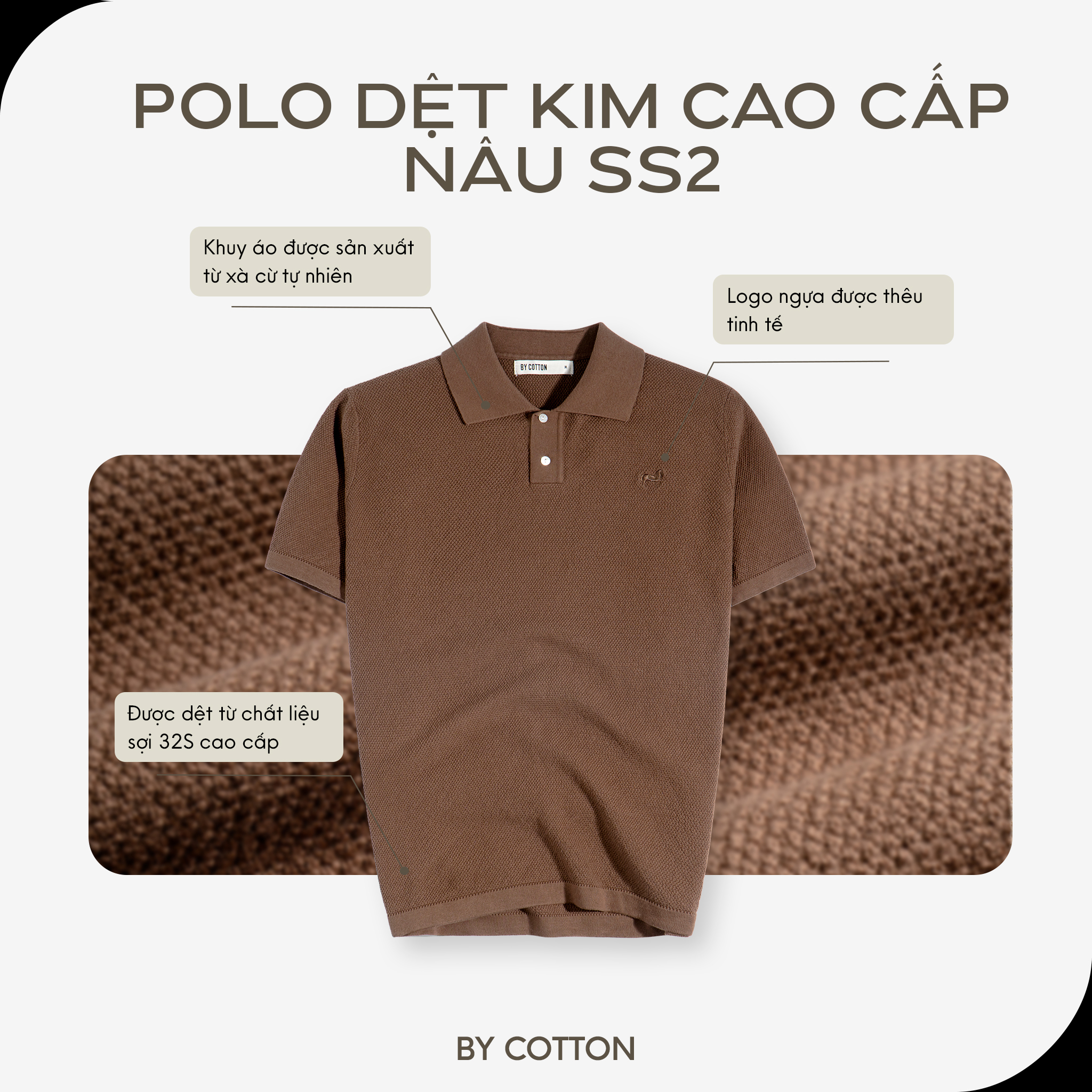 Mô tả Áo Thun Nam Polo Dệt Kim Cao Cấp SS2 Phối Trơn Thêu Ngựa Multi Color Sợi 32S Thoáng Mát By Cotton - 1