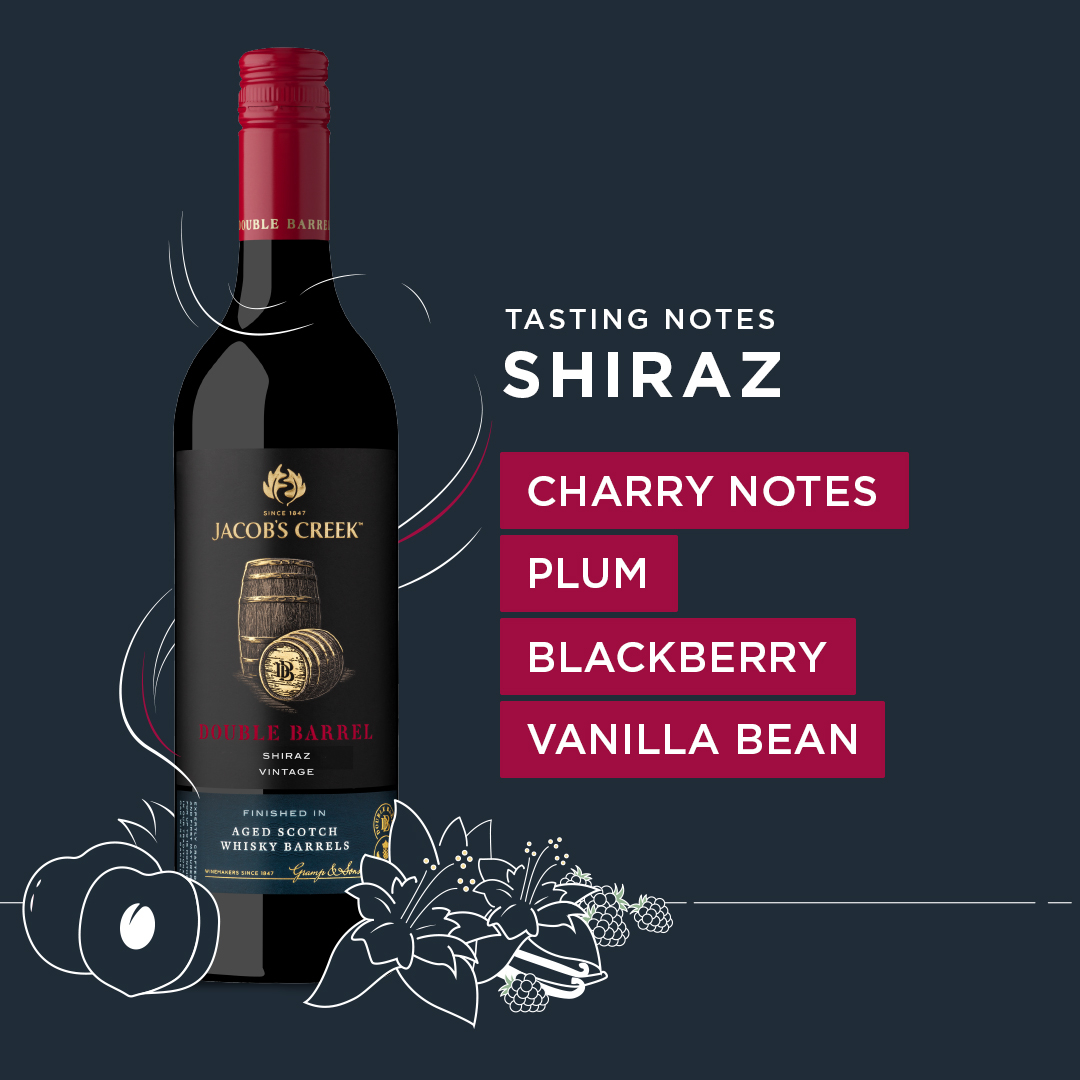 Mô tả Rượu Vang Đỏ Jacob's Creek Double Barrel Shiraz Nồng Độ Alc 14.6% 750ml  không kèm hộp - 1