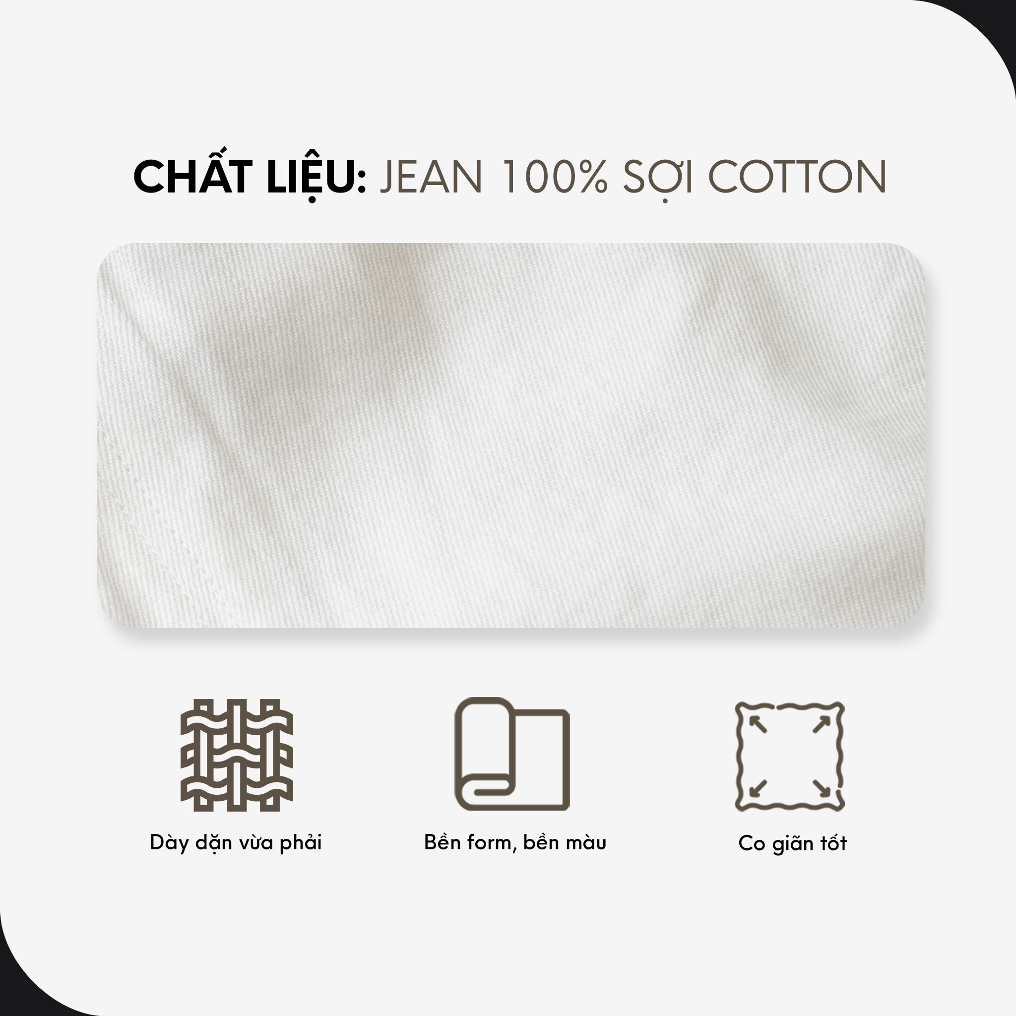 Mô tả Quần Short Jeans Nam By Cotton Cao Cấp 3 Màu Đen - Trắng - Be - 2