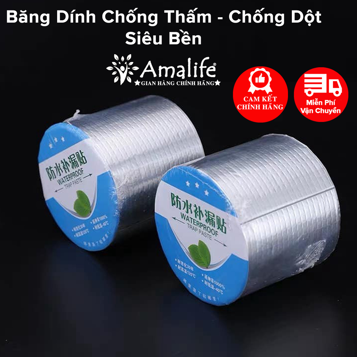 Mô tả Băng Keo Siêu Dính Đa Năng, Băng Dính Chống Thấm, Chống Dột Dán Được Trên Mọi Bề Mặt Chọn Size Hãng Amalife - 1
