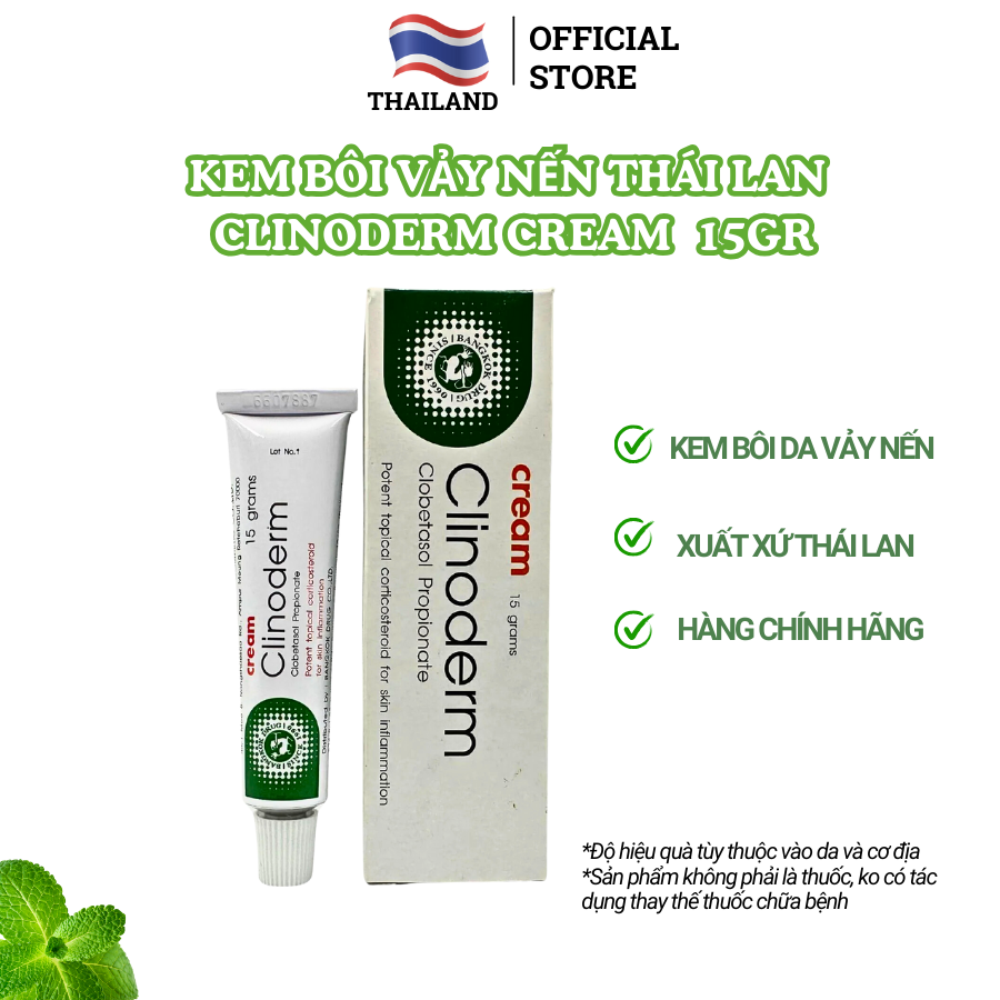 Kem dưỡng da khô vảy nến Clinoderm thái lan, hỗ trợ dưỡng da 15gr ...