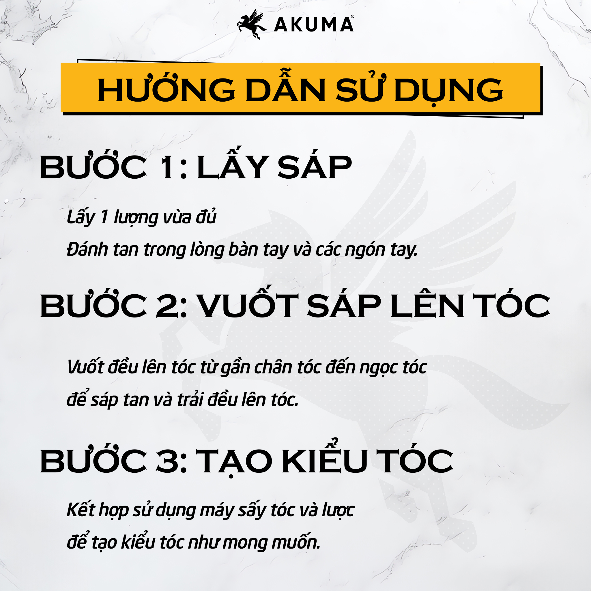 Mô tả Sáp Vuốt Tóc, Gôm Xịt Tóc, Xịt Tạo Phồng Tóc AKUMA Hàng Chính Hãng (Tặng 2 Lược Vuốt Sáp Khi Mua Combo 2 Món) - 6