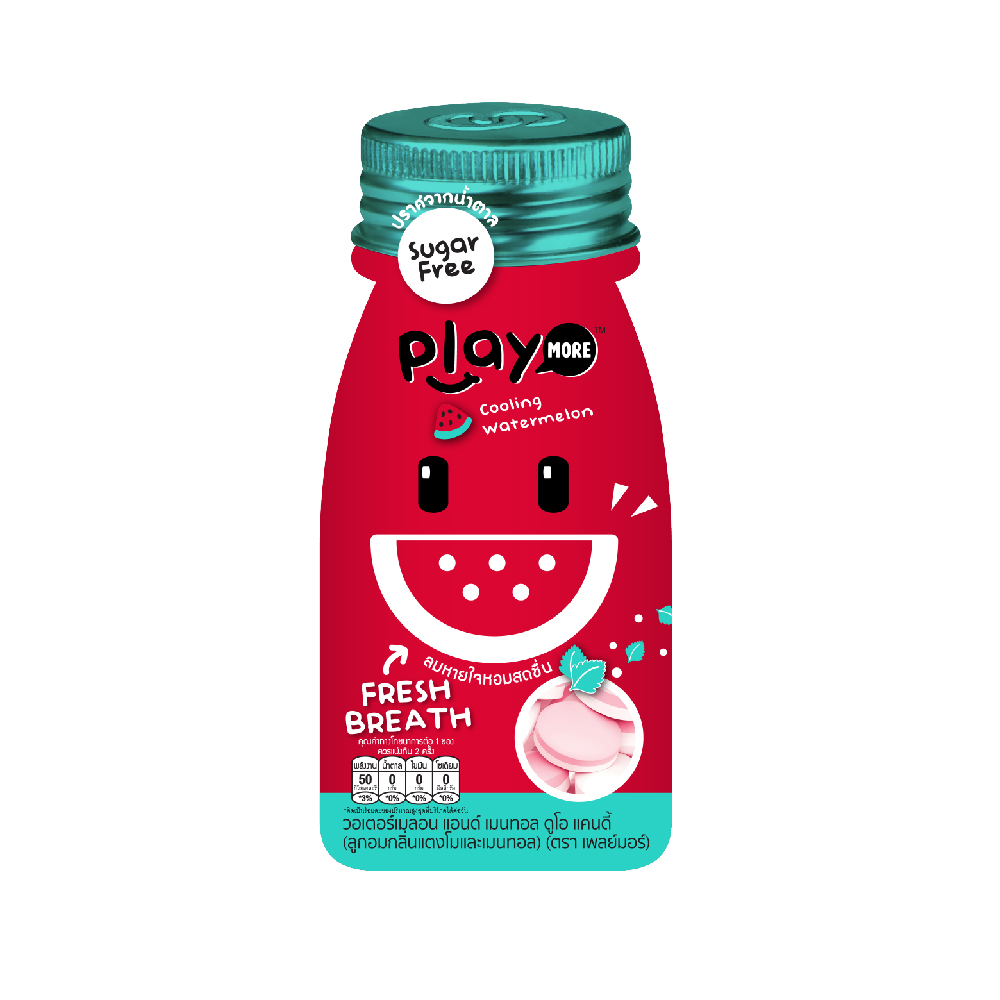 Mô tả kẹo ngậm the Playmore Thái Lan gói 12g vị dưa hấu - 1