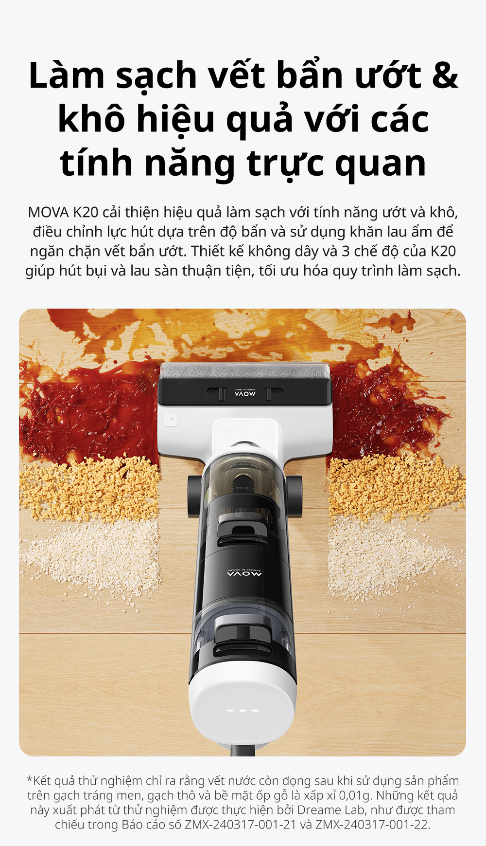Mô tả Máy hút bụi lau nhà khô và ướt đa năng Mova K20/K20 Pro | Không dây | Lực hút 7000Pa- Hàng chính hãng - Bảo hành 12 thán - 2