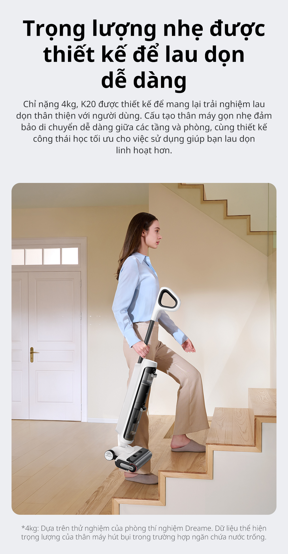 Mô tả Máy hút bụi lau nhà khô và ướt đa năng Mova K20/K20 Pro | Không dây | Lực hút 7000Pa- Hàng chính hãng - Bảo hành 12 thán - 6
