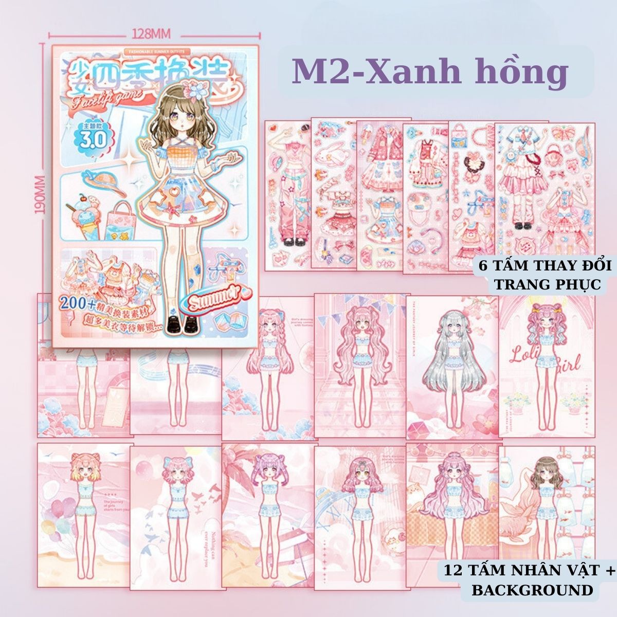 Sticker Công Chúa Thay Đồ Quyển Sổ Hình Dán Trang Trí Cute Timo ST108 ...