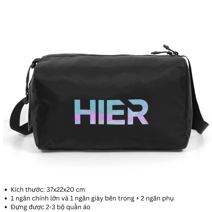 Túi trống thể thao gym mini Hier Reflective chất liệu trượt nước logo ...