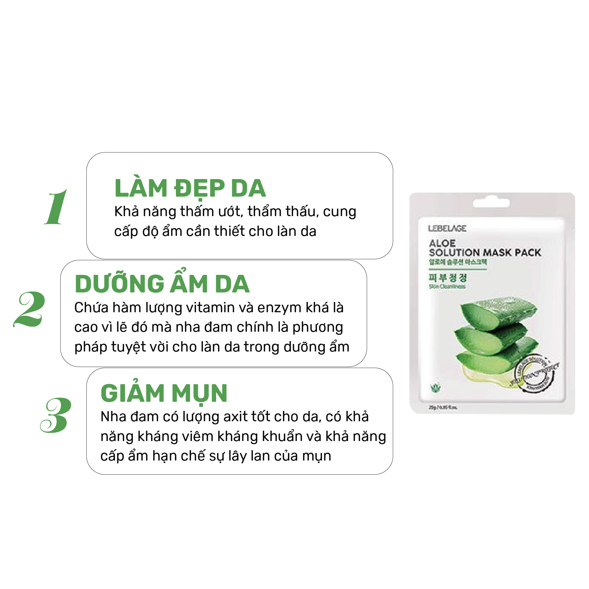 Mô tả Mặt Nạ Hàn Quốc Lebelage Solution Mask Pack 25g Dưỡng Da Cấp Ẩm Trắng Sáng - 1