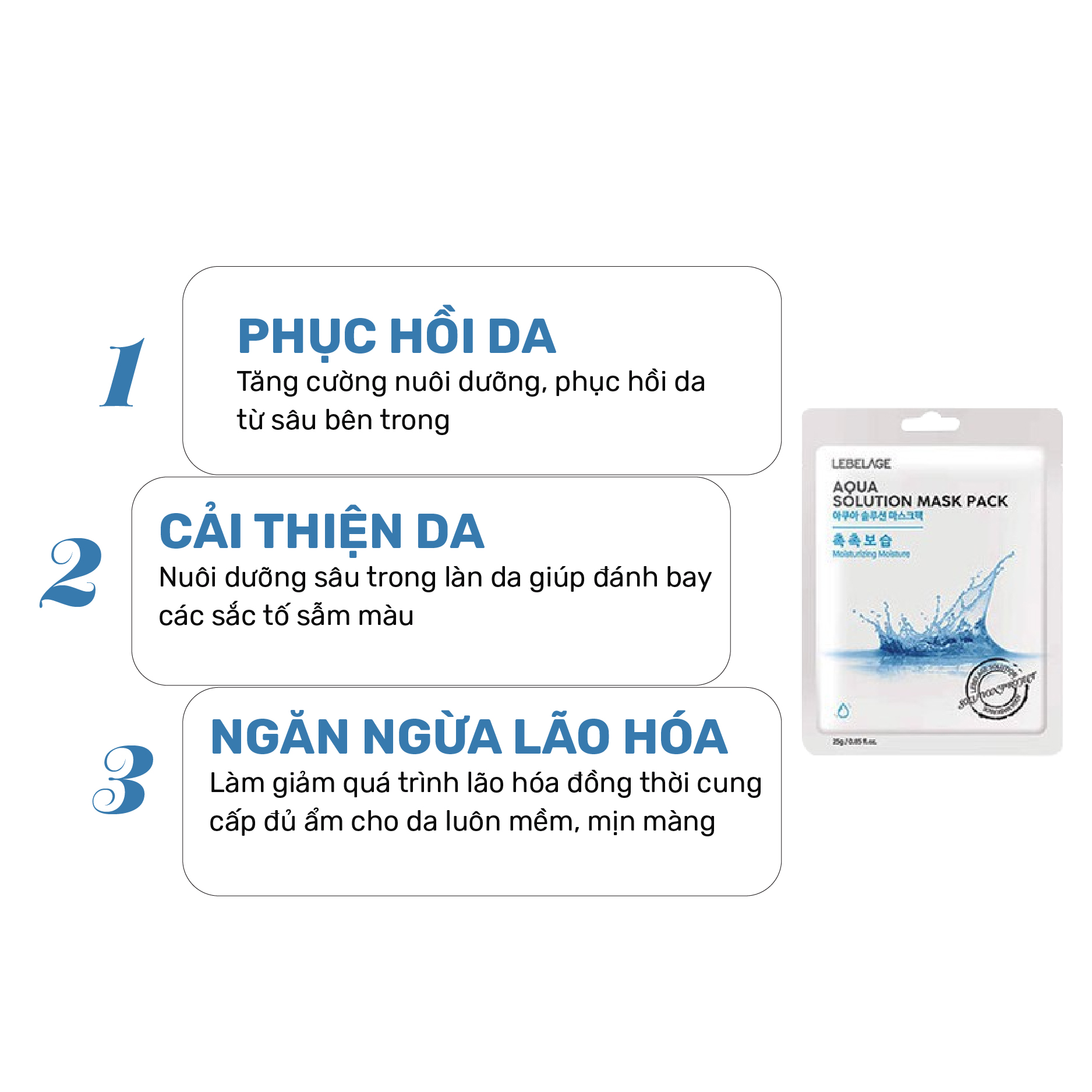 Mô tả Mặt Nạ Hàn Quốc Lebelage Solution Mask Pack 25g Dưỡng Da Cấp Ẩm Trắng Sáng - 3