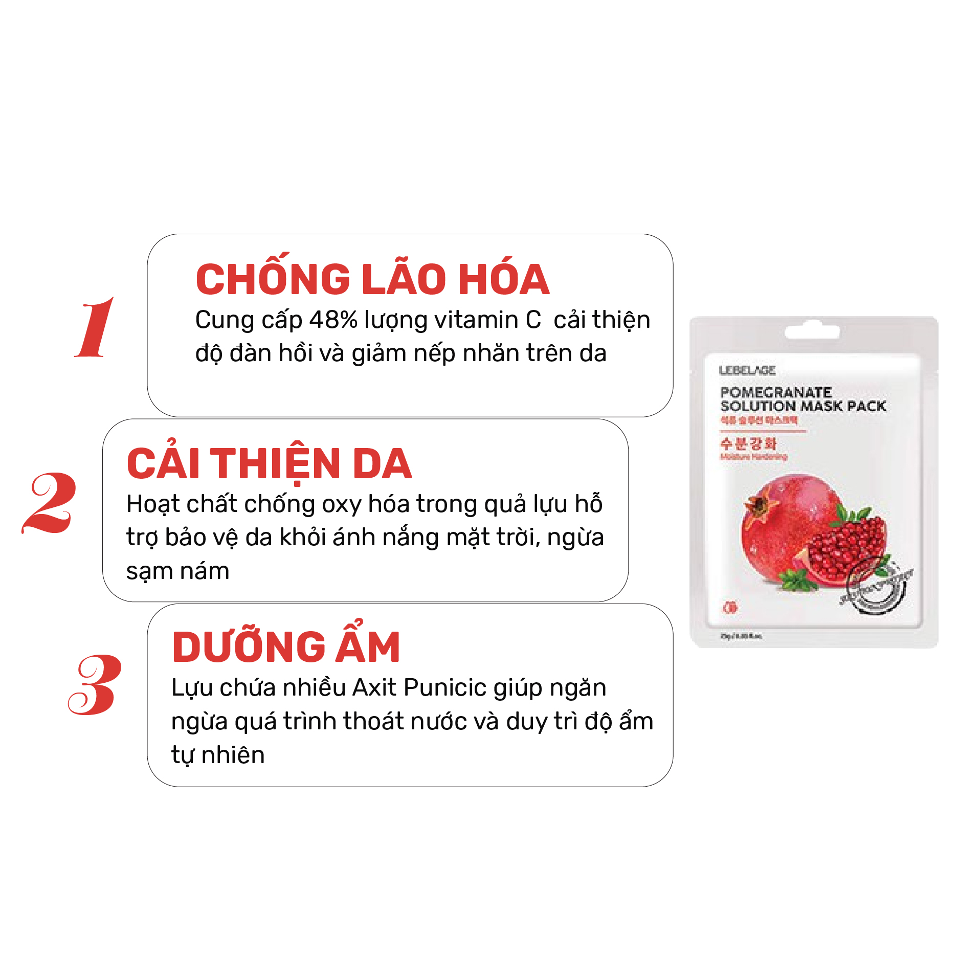 Mô tả Mặt Nạ Hàn Quốc Lebelage Solution Mask Pack 25g Dưỡng Da Cấp Ẩm Trắng Sáng - 5