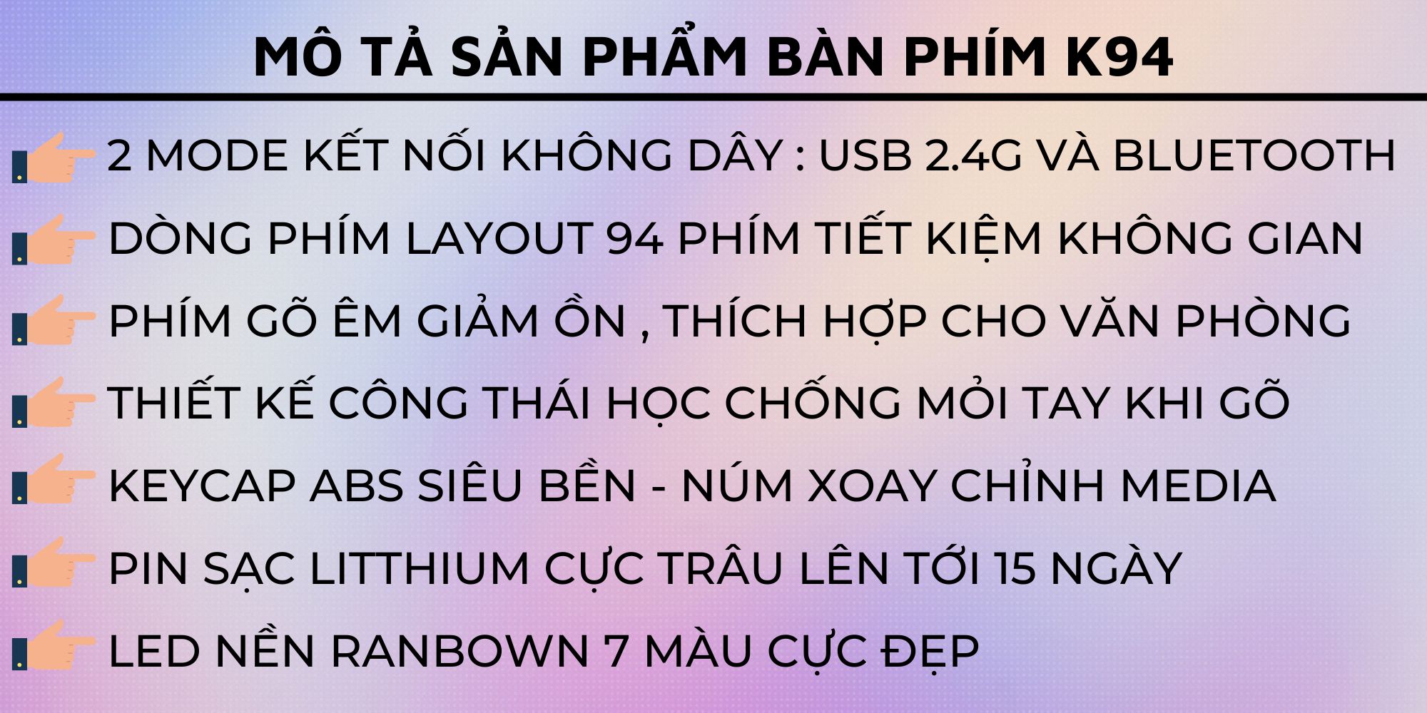 Chi tiết bàn phím K82