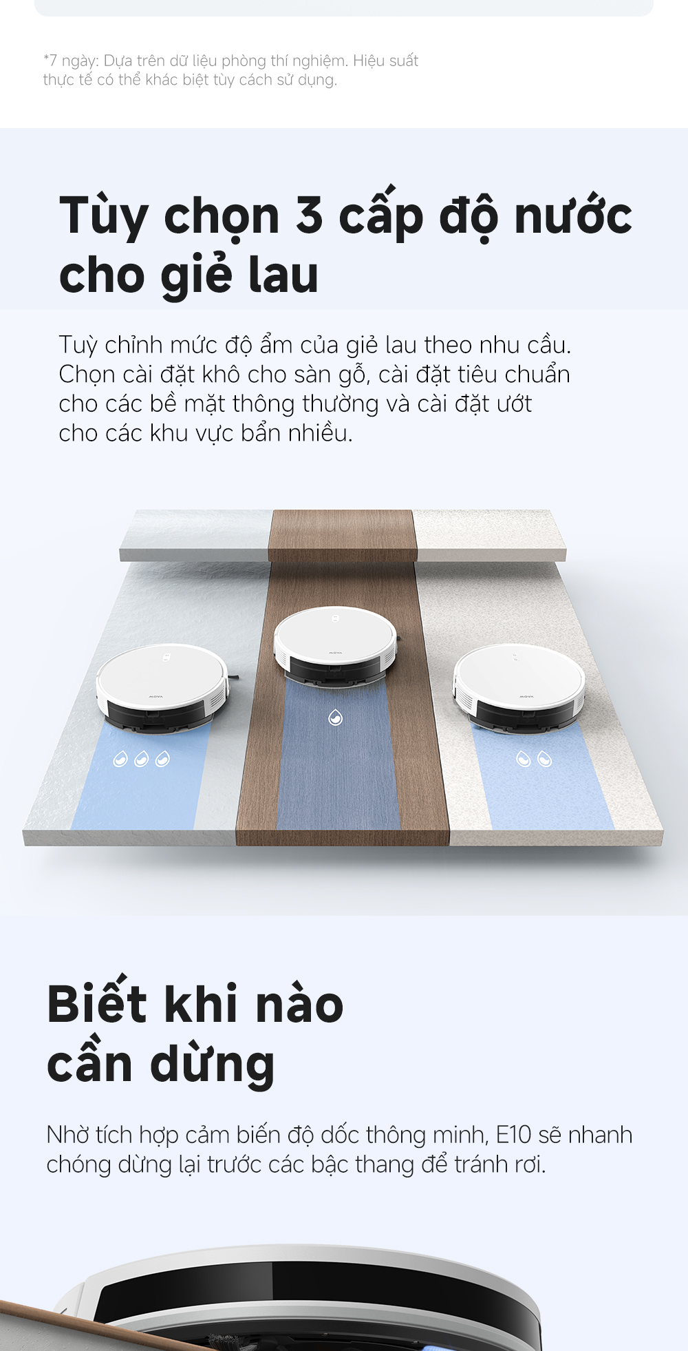 Mô tả Robot hút bụi lau nhà tự làm sạch đa năng Mova E10 | Lực hút 4500Pa - Hàng chính hãng - Bảo hành 12 tháng - 6