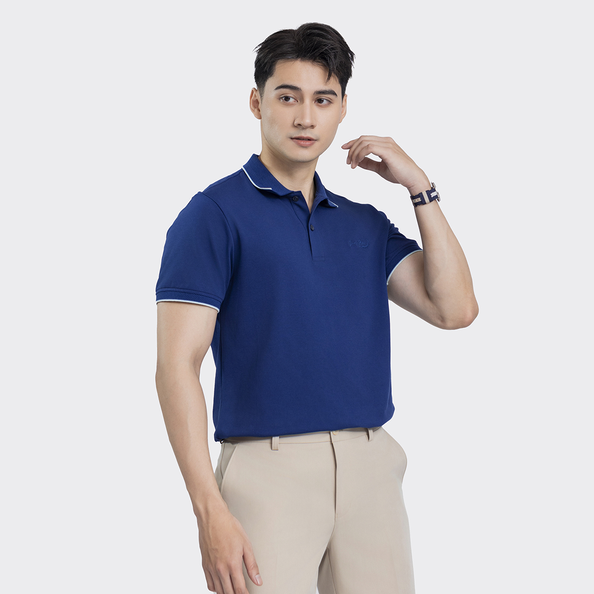 Mô tả Áo Polo Nam Tay Ngắn INSIDEMEN Regular Fit Freezing Polyamide Mát Lạnh Co Giãn Nhiều Màu IPS058AZ - 8