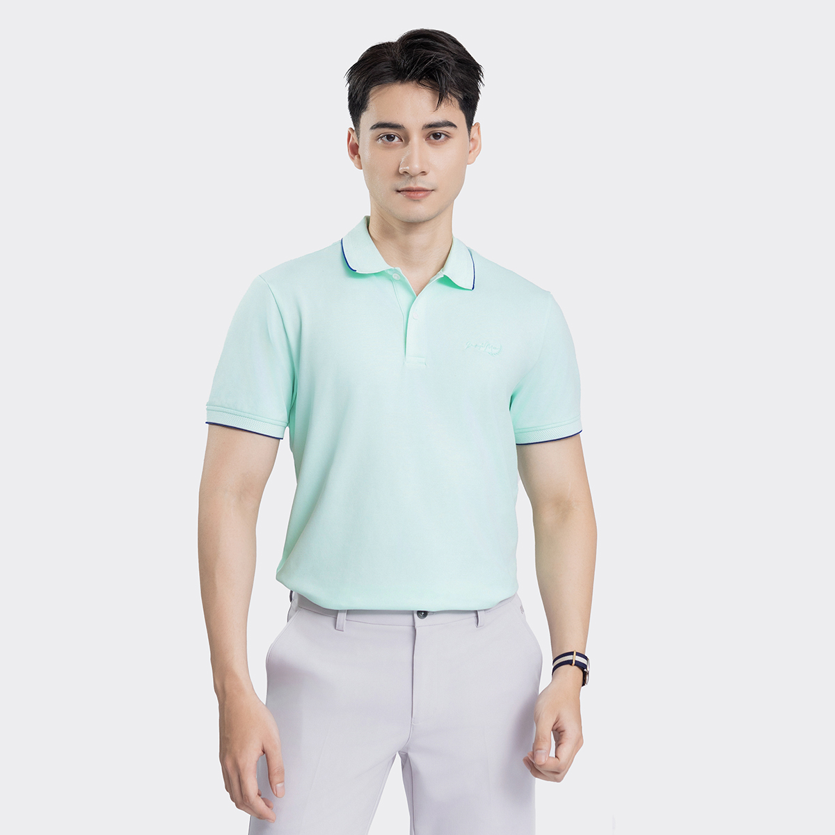 Mô tả Áo Polo Nam Tay Ngắn INSIDEMEN Regular Fit Freezing Polyamide Mát Lạnh Co Giãn Nhiều Màu IPS058AZ - 3