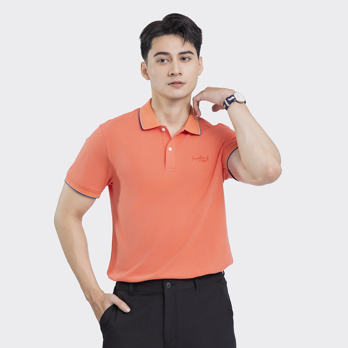 Mô tả Áo Polo Nam Tay Ngắn INSIDEMEN Regular Fit Freezing Polyamide Mát Lạnh Co Giãn Nhiều Màu IPS058AZ - 4