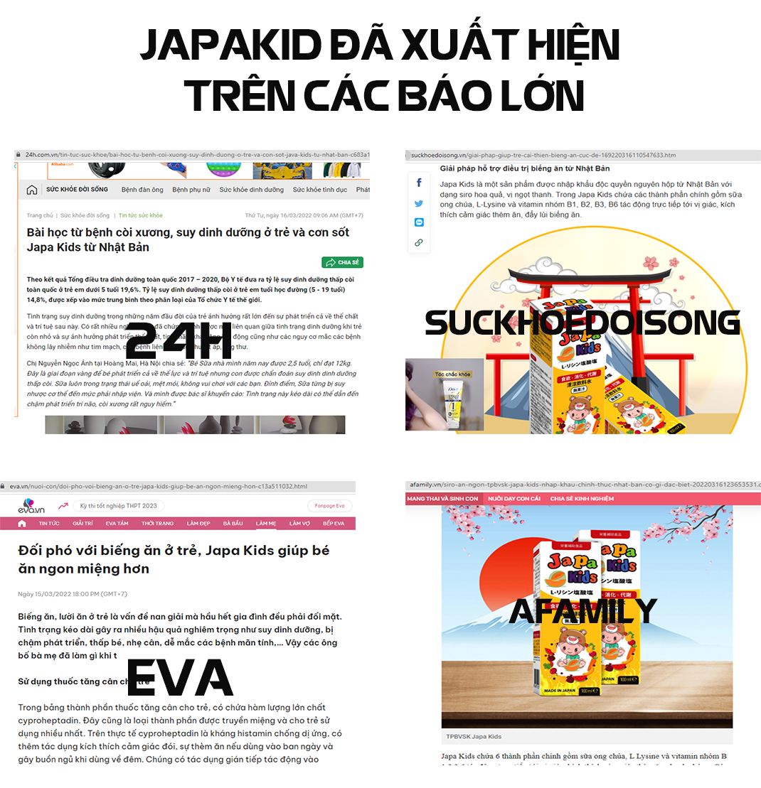 Mô tả Siro ăn ngon Japa Kids giúp con ăn ngon , tăng cân đều , phát triển toàn diện nhập khẩu Nhật Bản - 4