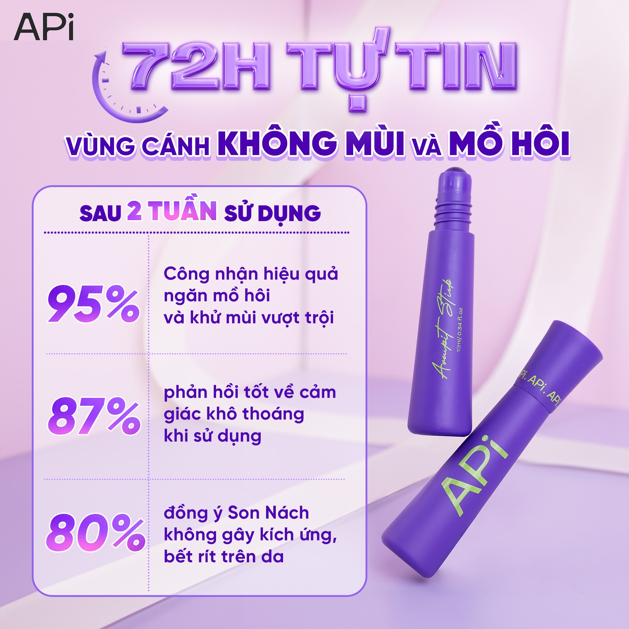 Mô tả Lăn khử mùi, Lăn nách API khử mùi hôi nách, Son nách API dưỡng trắng, giảm thâm ngăn tiết mồ hôi API BODY ODOR - 4