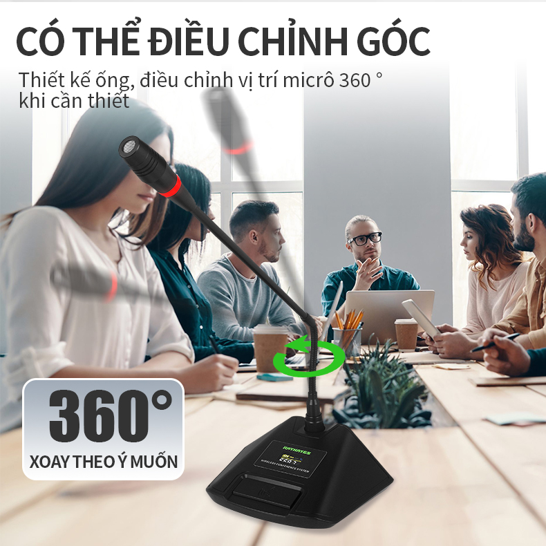 RAYHAYES Micro không dây cổ ngỗng , micro để bục,micro phát biểu cao ...