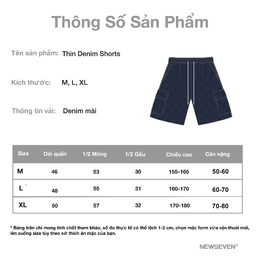 Mô tả Quần Short Jeans NEWSEVEN Thin Denim QS.323 - 1