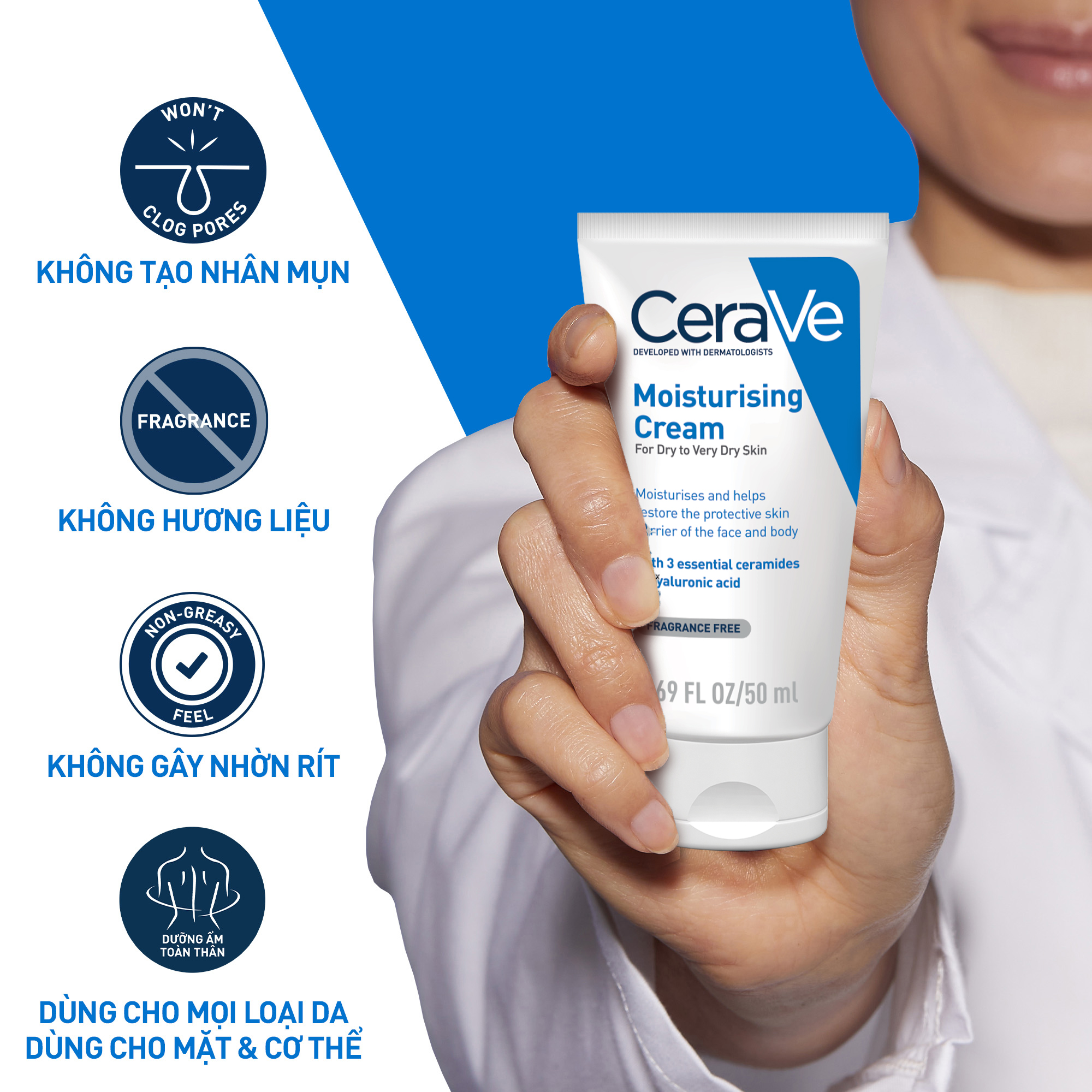 Kem Dưỡng Ẩm Dành Cho Da Khô Cerave 50Ml | Shopee Việt Nam