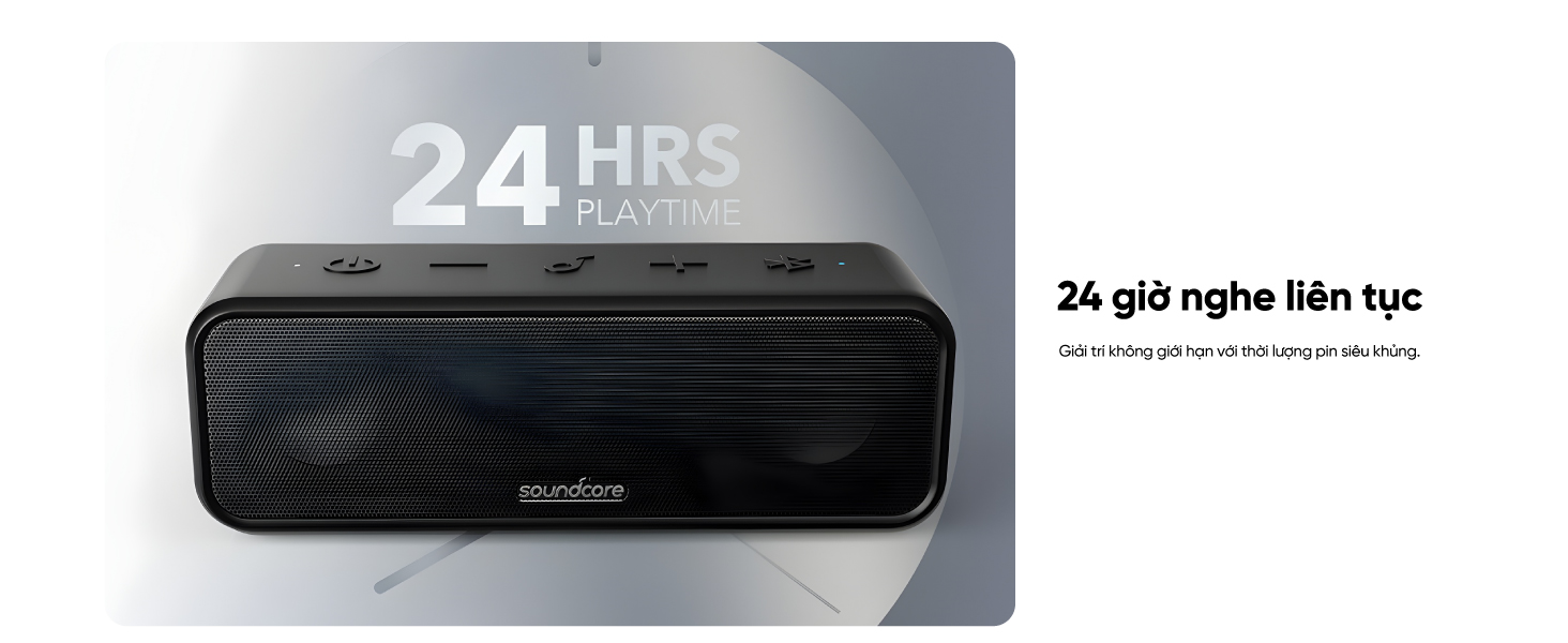Mô tả Loa bluetooth soundcore 3 | Chống nước IPX7 | 24h phát nhạc liên tục - 5