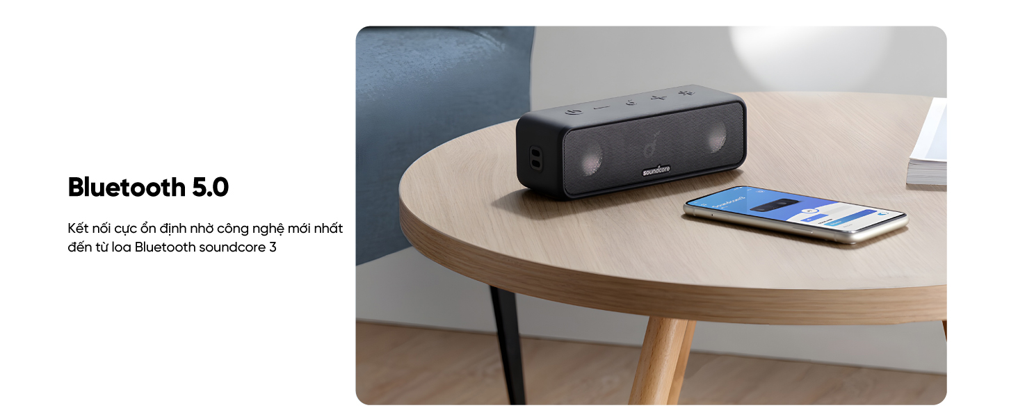 Mô tả Loa bluetooth soundcore 3 | Chống nước IPX7 | 24h phát nhạc liên tục - 10