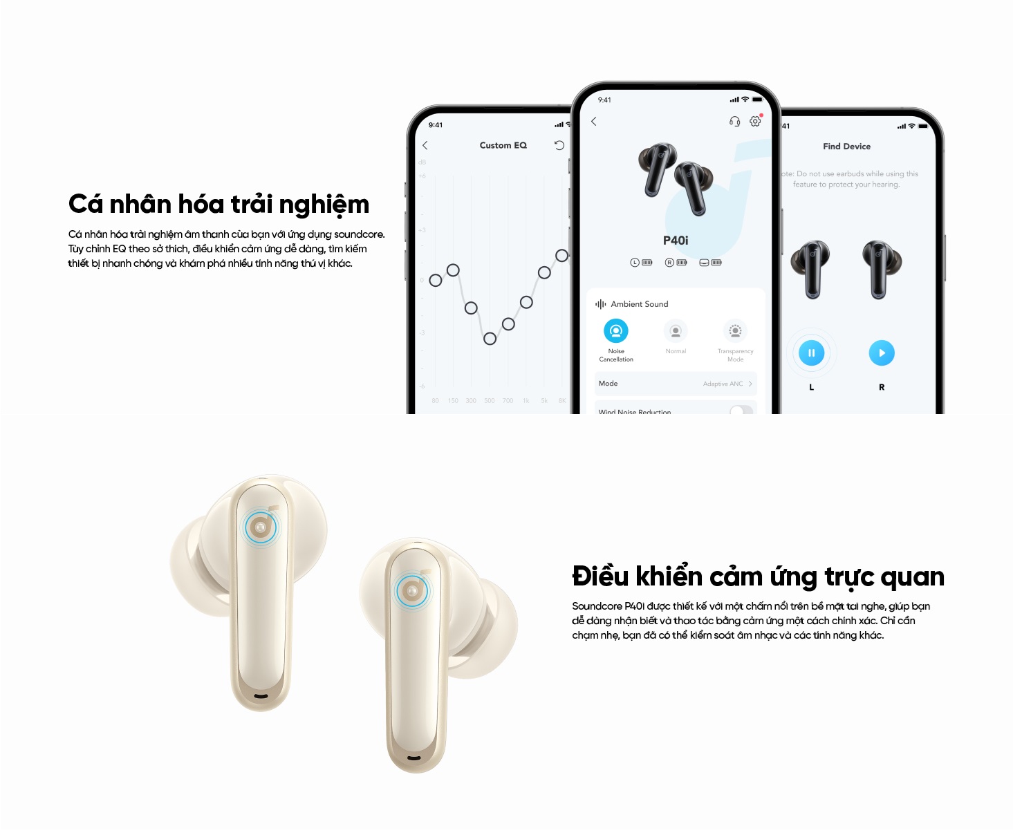 Mô tả Tai nghe không dây soundcore P40i | Chống ồn chủ động ANC | Pin siêu khủng | Đàm thoại vượt trội - 6