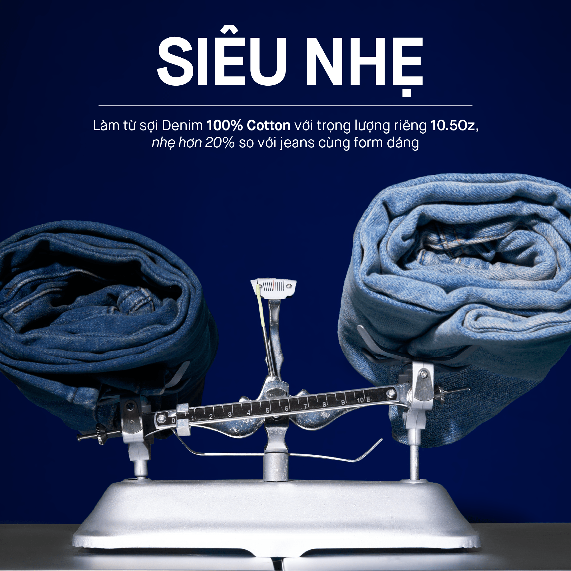 Mô tả Quần jeans nam ICONDENIM, quần bò ống đứng, dáng suông, công nghệ Lightweight siêu nhẹ, chống nhăn tốt ICON105 - 6